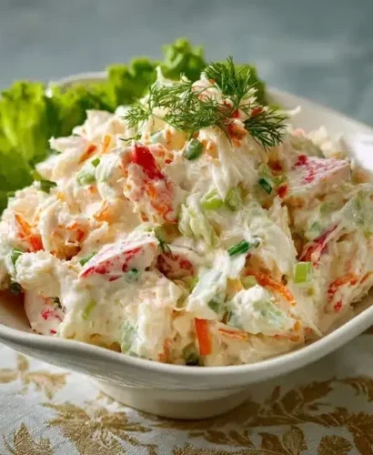 Creamy Seafood Salad with Imitation Crab