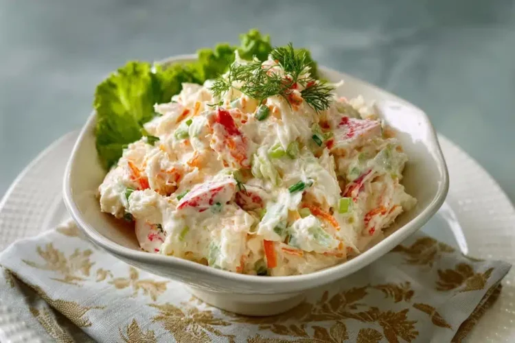 Creamy Seafood Salad with Imitation Crab