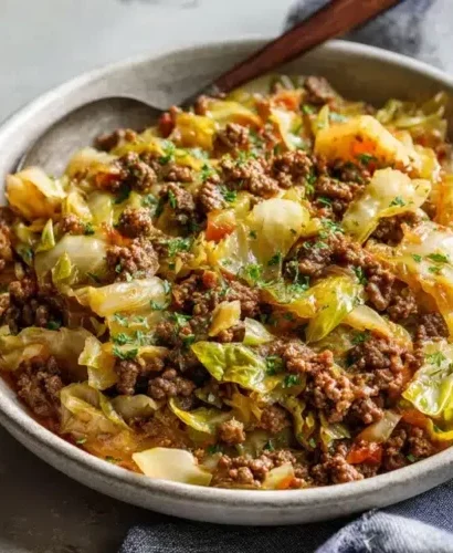 Irish Ground Beef and Cabbage