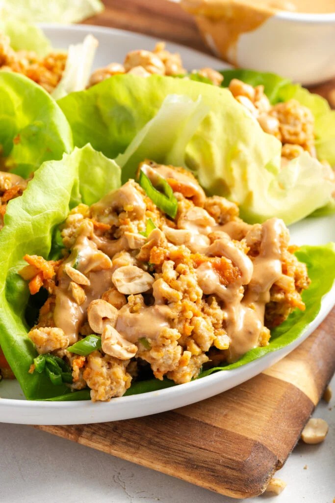 Asian Ground Turkey Lettuce Wraps - Wellness by Kay