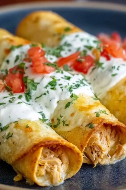 Baked Cream Cheese Chicken Taquitos (Crispy, Creamy & Weeknight Easy) - Snack On Meat