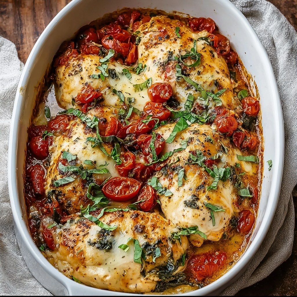 Baked Tuscan Chicken Casserole - Snack On Meat