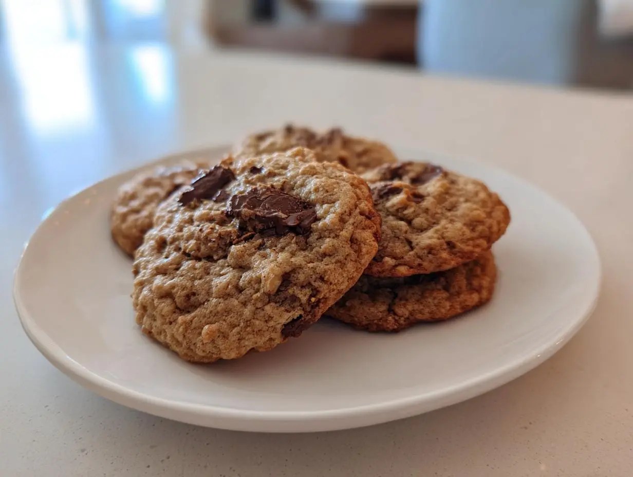 Banana Oatmeal Chocolate Chip Cookies