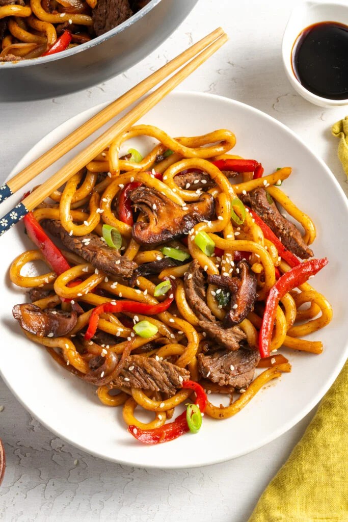 Beef Udon Stir-Fry - Wellness by Kay