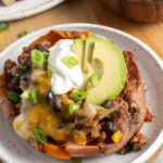 Black Bean & Ground Beef Stuffed Sweet Potatoes - Wellness by Kay
