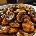 Black Pepper Chicken with Mushrooms