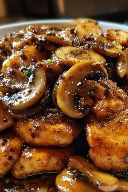 Black Pepper Chicken with Mushrooms