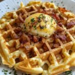 Cheesy Bacon Hashbrown Waffles