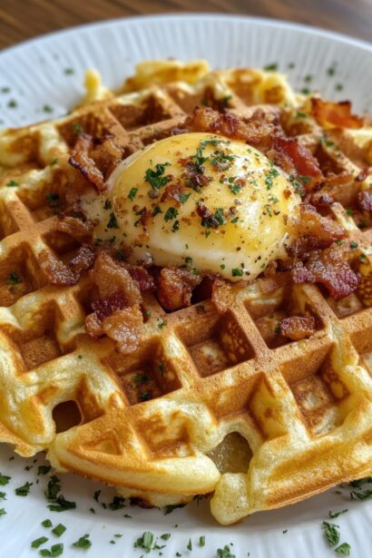 Cheesy Bacon Hashbrown Waffles