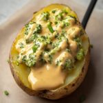 Cheesy Baked Potatoes with Broccoli Cheese Sauce Comfort Delight
