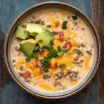 Cheesy Beef Soup: Comforting, Creamy Goodness in Every Bowl