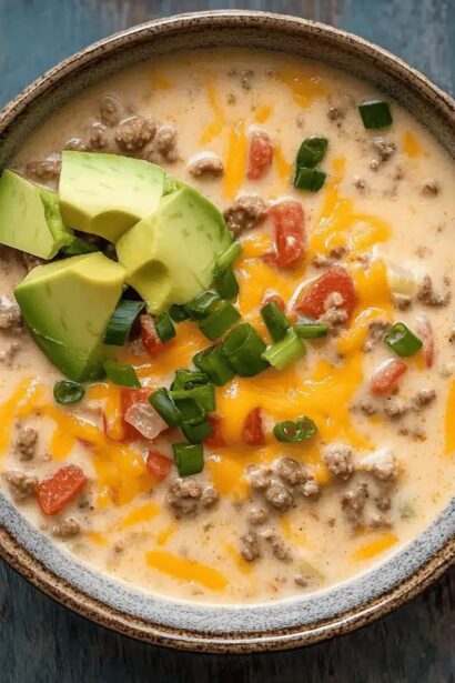 Cheesy Beef Soup: Comforting, Creamy Goodness in Every Bowl