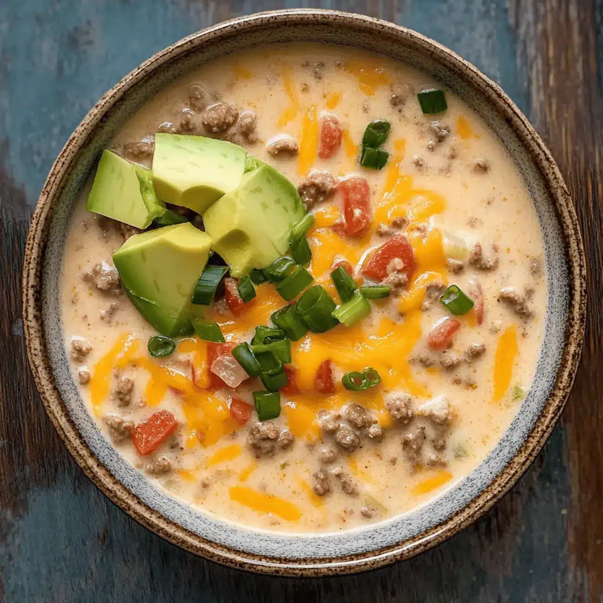 Cheesy Beef Soup: Comforting, Creamy Goodness in Every Bowl