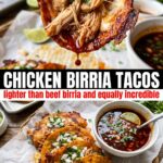 Chicken Birria Tacos with Dipped Consomé