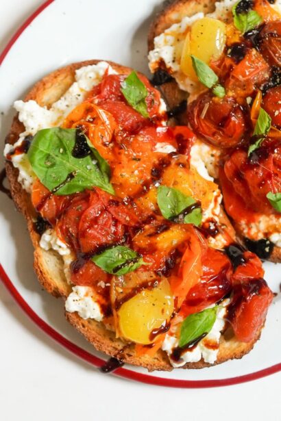 Cottage Cheese Caprese Toast - Wellness by Kay