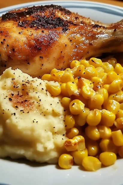 Cozy Baked Chicken With Mashed Potatoes And Corn Recipe