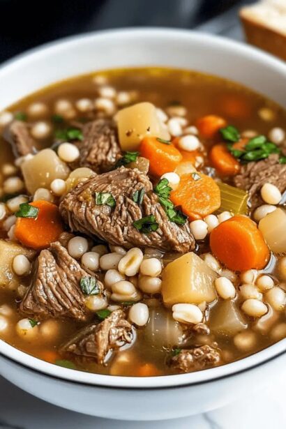 Cozy Up with Hearty Beef Barley Soup for Chilly Days