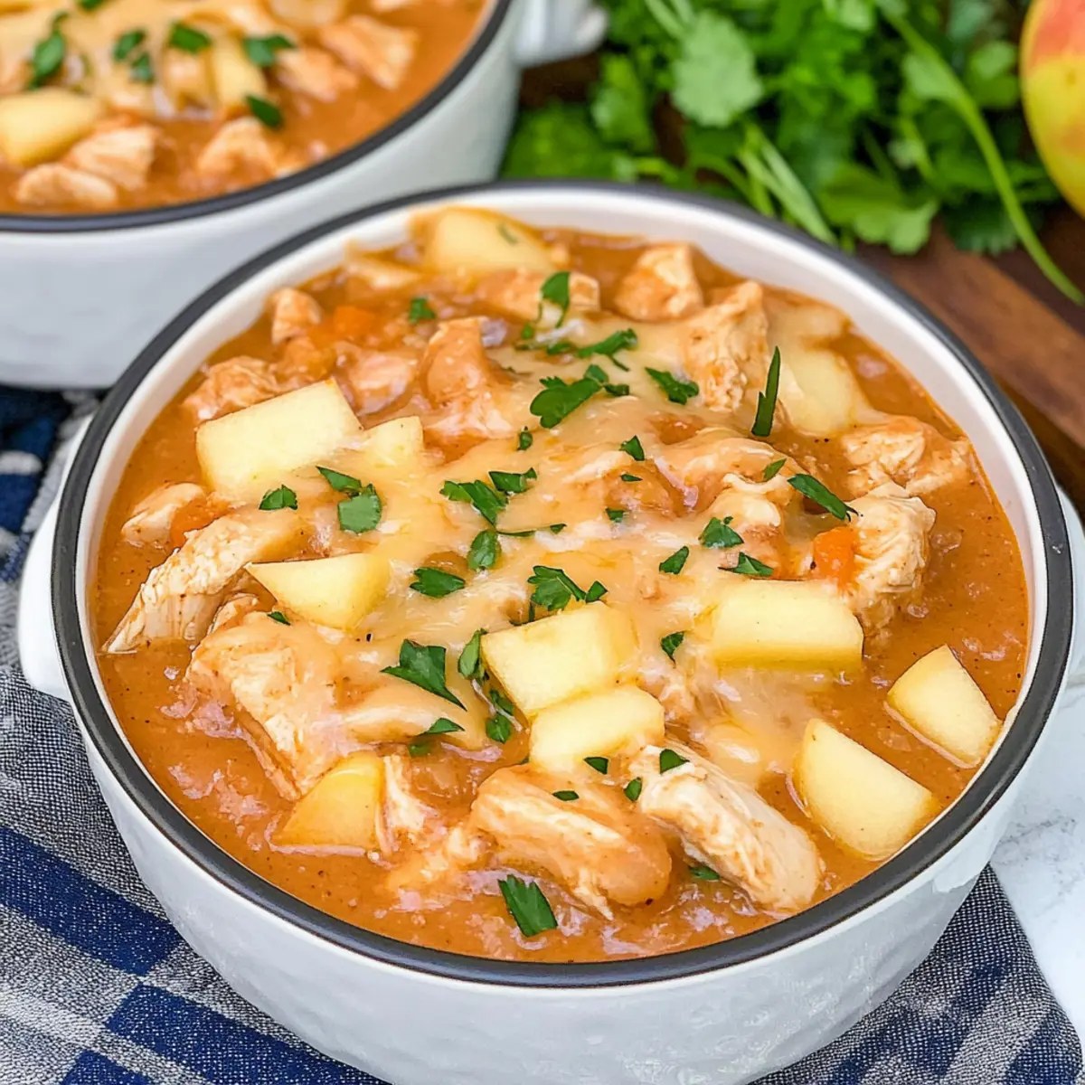 Cozy Up with White Cheddar Apple Chicken Chili This Fall