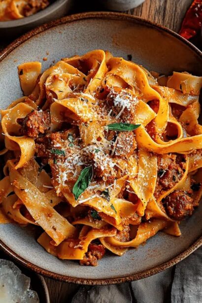 Creamy Calabrian Chili Pappardelle with Sausage & Fennel Magic
