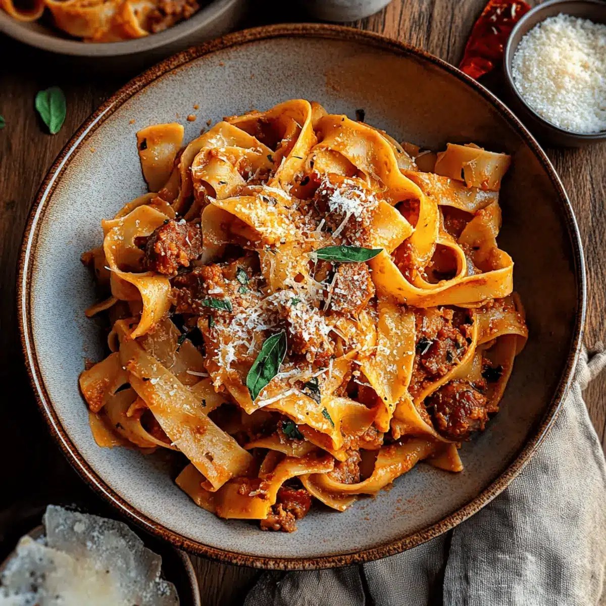 Creamy Calabrian Chili Pappardelle with Sausage & Fennel Magic