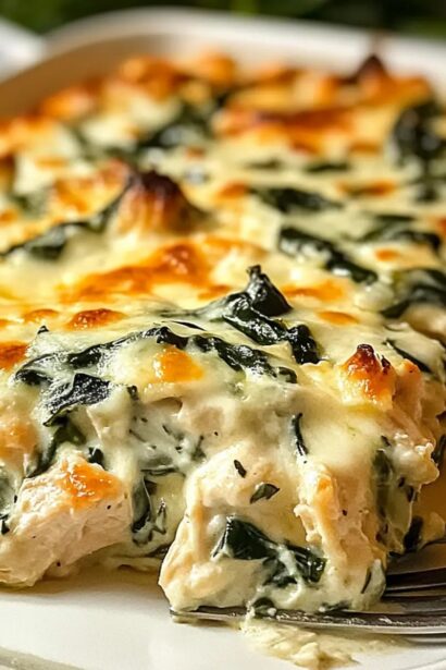 Creamy Chicken and Spinach Casserole with Cream Cheese Bliss