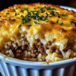 Creamy French Onion Ground Beef and Rice Casserole Bliss