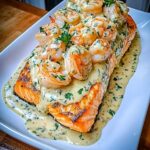 Creamy Garlic Shrimp Stuffed Salmon Recipe