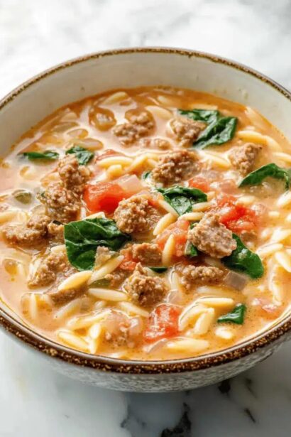 Creamy Italian Sausage Orzo Soup for Cozy Nights