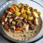 Creamy Mushroom Chicken with Crispy Herb Potatoes Recipe