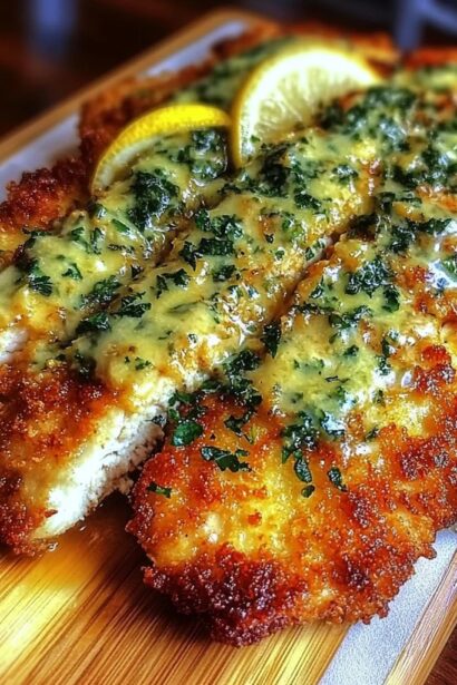 Crispy Chicken Cutlets with Lemon Garlic Butter Sauce Recipe