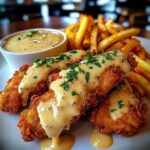 Crispy Chicken Tenders with Creamy Garlic Sauce Recipe