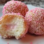 Crispy Cotton Candy Cheesecake Bombs