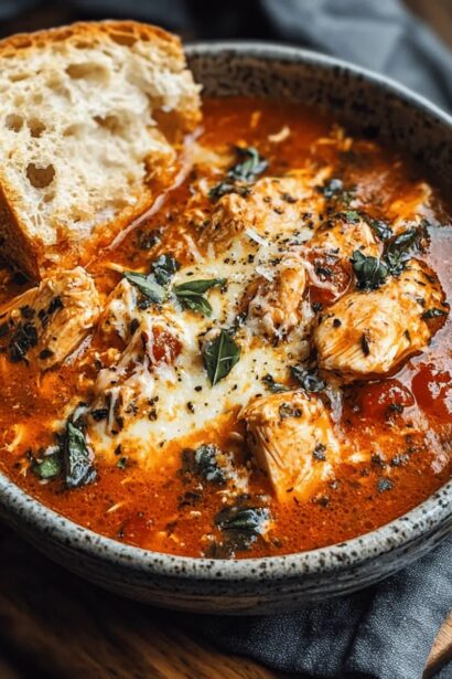 Crockpot Chicken Parmesan Soup for Cozy Weeknight Dinners