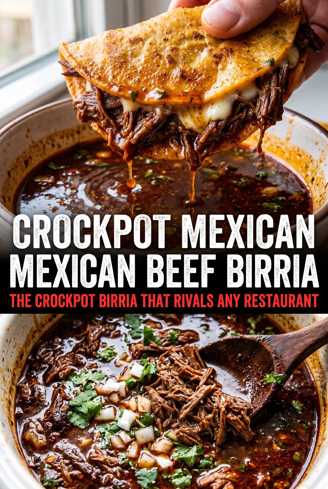 Crockpot Mexican Beef Birria (Slow Cooker Braise)