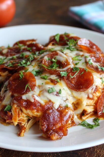 Crockpot Pizza Chicken - Snack On Meat