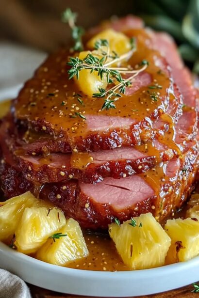 Delicious Honey Glazed Spiral Ham with Pineapple Mustard Sauce