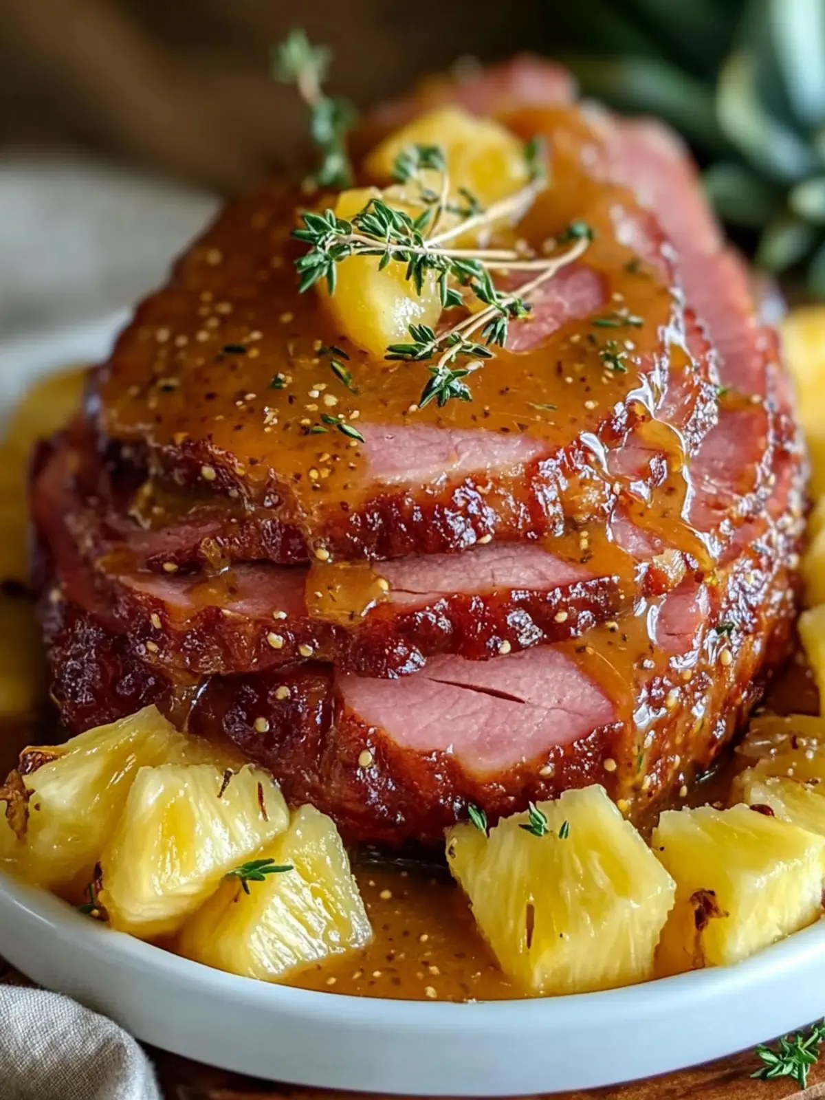 Delicious Honey Glazed Spiral Ham with Pineapple Mustard Sauce