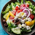 Delicious Mediterranean Wedge Salad with Creamy Feta Dressing