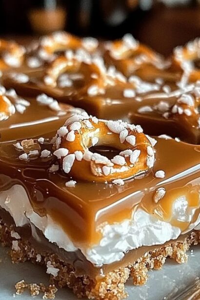 Delicious No-Bake Salted Caramel Pretzel Bars to Savor