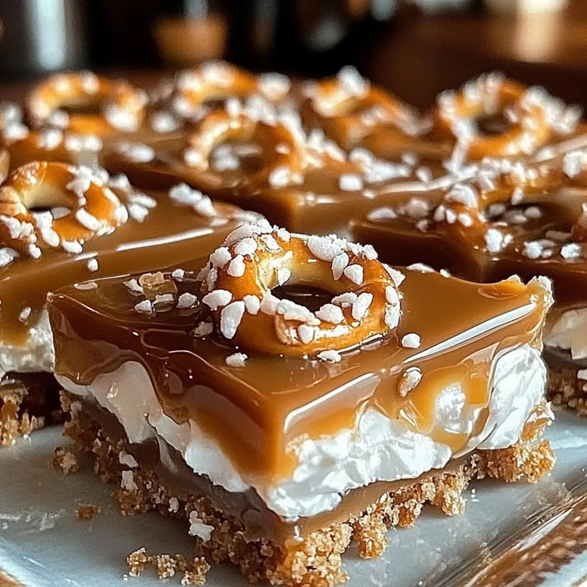 Delicious No-Bake Salted Caramel Pretzel Bars to Savor
