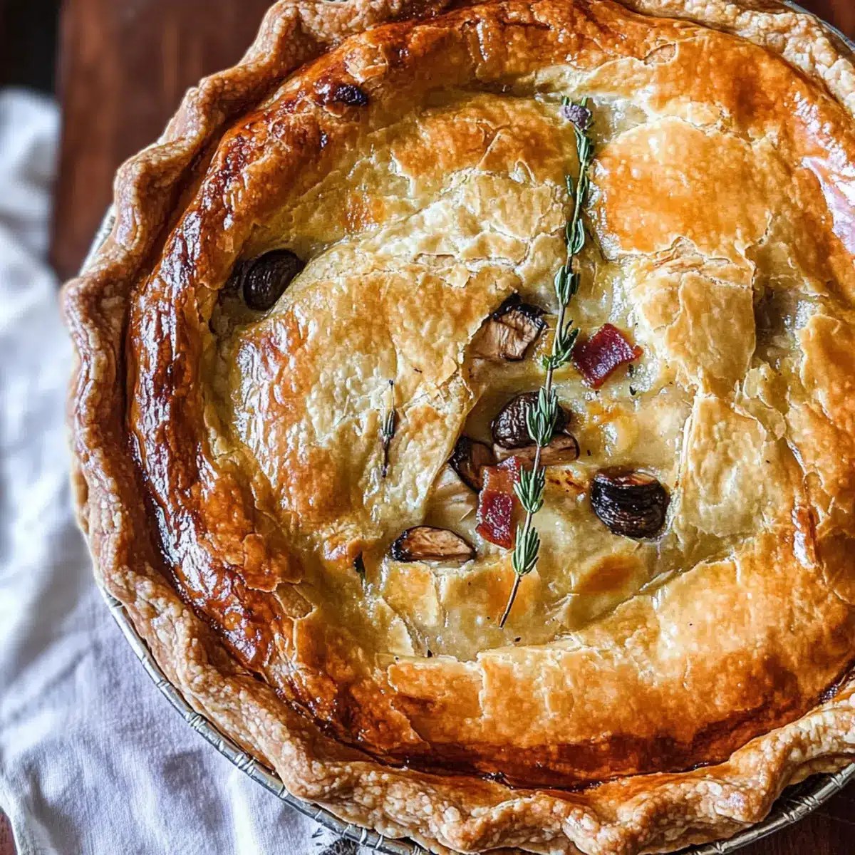 Deliciously Cozy French Chicken and Mushroom Pie Recipe