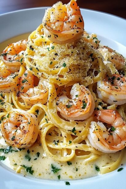 Deliciously Easy Creamy Garlic Shrimp Alfredo Recipe