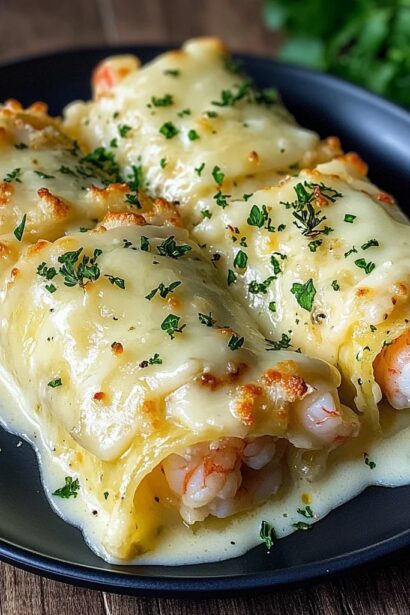 Deliciously Easy Creamy Shrimp Alfredo Roll-Ups Recipe