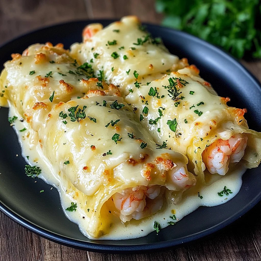 Deliciously Easy Creamy Shrimp Alfredo Roll-Ups Recipe