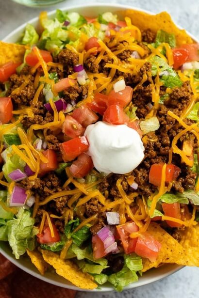Doritos Taco Salad (Crunchy, Cheesy & Always a Crowd Favorite) - Snack On Meat