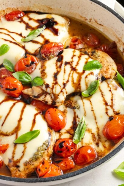 Easy Chicken Caprese Skillet - Wellness by Kay