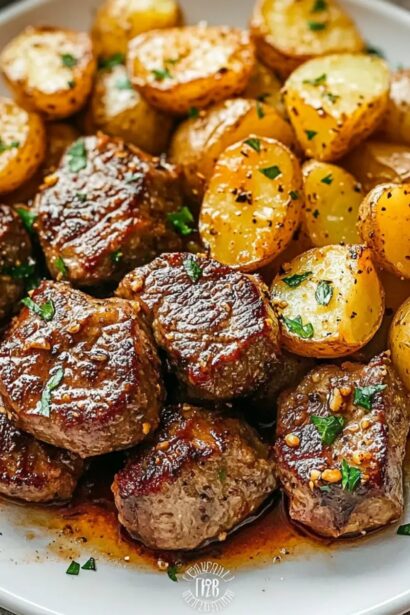 Easy Garlic Steak Bites and Potatoes - A Delicious One-Pan Meal
