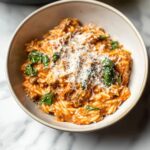 Easy Ground Beef Orzo with Tomato Cream Sauce for Dinner