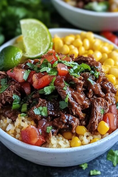 Easy Summer Crockpot Honey Lime Beef Taco Bowls You’ll Love