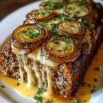French Onion Cheese-stuffed Meatloaf Recipe